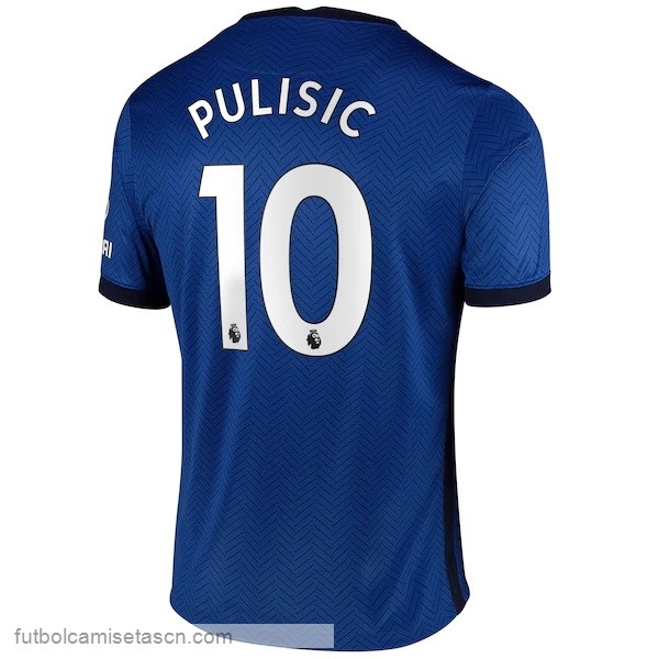 Camiseta Chelsea NO.10 Pulisic 1ª 2020/21 Azul